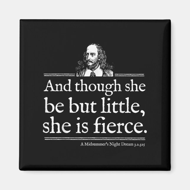Íman Camisa de Citação de Shakespeare Ela É Feroz Teatr (Frente)