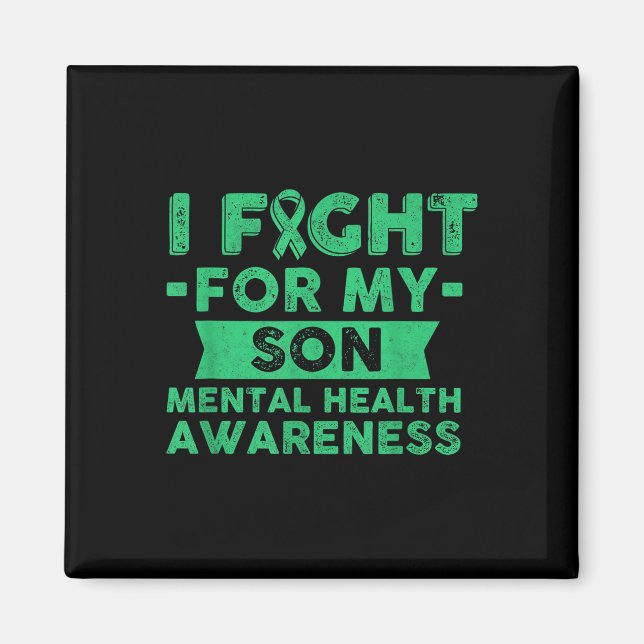 Íman Camisa De Consciência Da Saúde Mental - Eu Luto Pe (Frente)