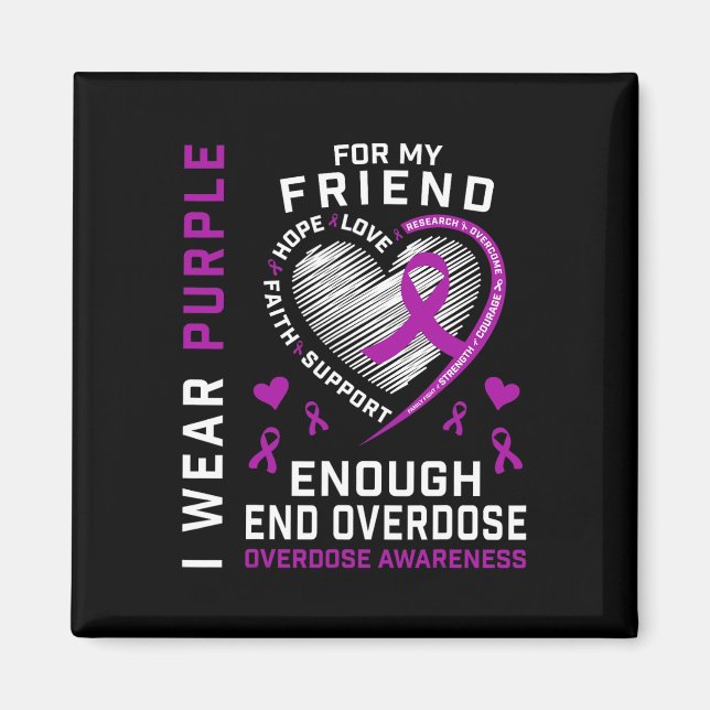 Íman Camisa de Conscientização sobre o Fim do Overdose  (Frente)