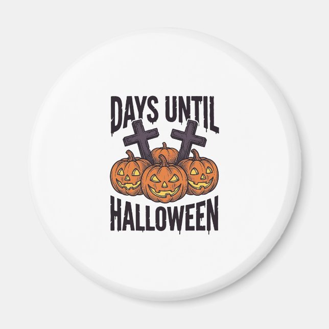 Íman Camisa de Contagem Regressiva de Halloween Design  (Frente)