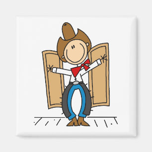 Íman Camisa de Cowboy no Saloon Camisetas e Presentes