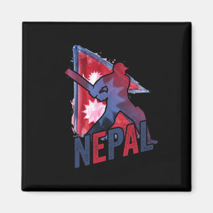 Íman Camisa de críquete do Nepal Bandeira nepalesa Adep
