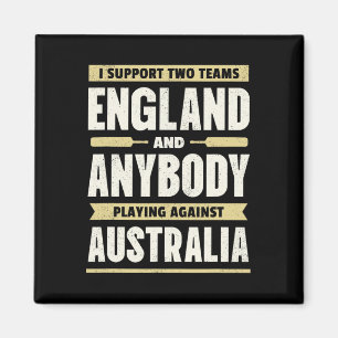 Íman Camisa de críquete inglesa duas equipes não Austrá