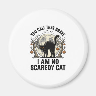 Íman Camisa de Desenho de Gato Assustado de Halloween V