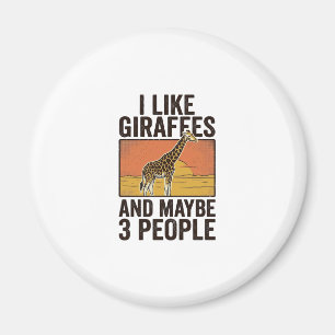 Íman Camisa de Desenho de Girafa Engraçada Vintage