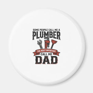 Íman Camisa de desenho de gravação vintage Pai Plumber_