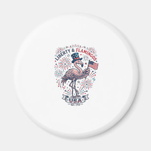 Íman Camisa de desenho de gravura vintage de flamingo p
