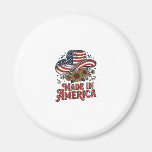 Íman Camisa de Desenho Patriótico de Cowboy Feita na Am