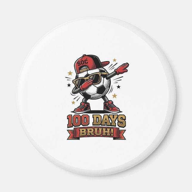 Íman Camisa de Design de Dabbing de Futebol Bruh de 100 (Frente)