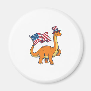 Íman Camisa de Dinossauro Patriótico com Gravura Vintag