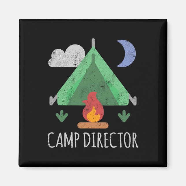 Íman Camisa de Diretor de Acampamento Divertida  (Frente)