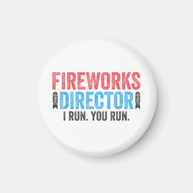 Íman Camisa de Diretor de Fogos de Artifício 4 de Julho (Frente)