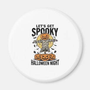 Íman Camisa de Espantalho de Abóbora Gráfico de Hallowe