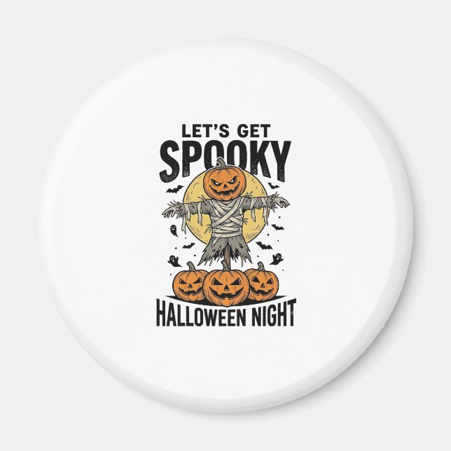 Íman Camisa de Espantalho de Abóbora Gráfico de Hallowe (Frente)