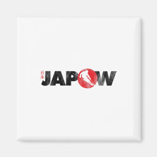 Íman Camisa de Esqui Japão Japow Pó Esqui Bandeira Japo