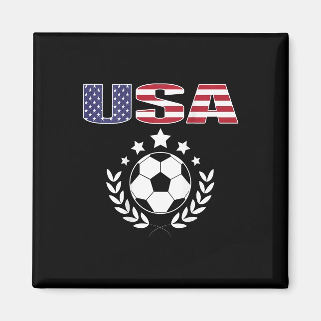 Íman Camisa de Fã de Futebol Orgulhosamente Americano - (Frente)