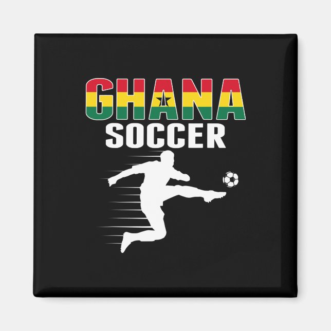 Íman Camisa de Fãs de Futebol do Gana - Orgulhosamente  (Frente)