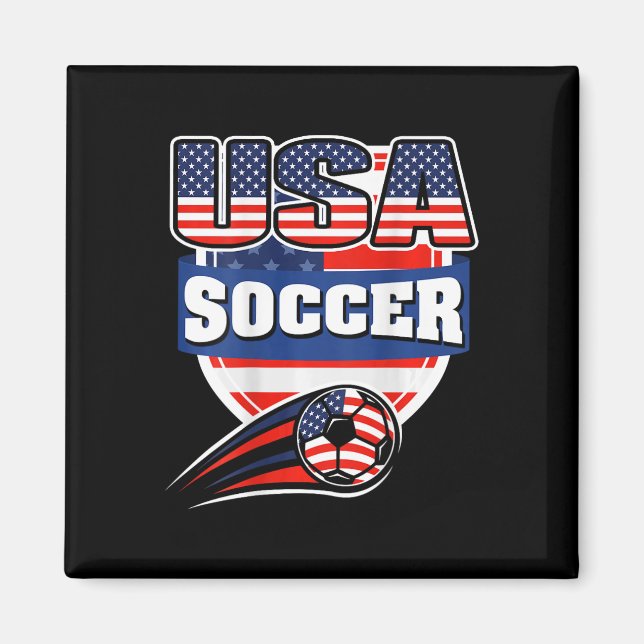 Íman Camisa de Fãs de Futebol Orgulhosamente Americanos (Frente)
