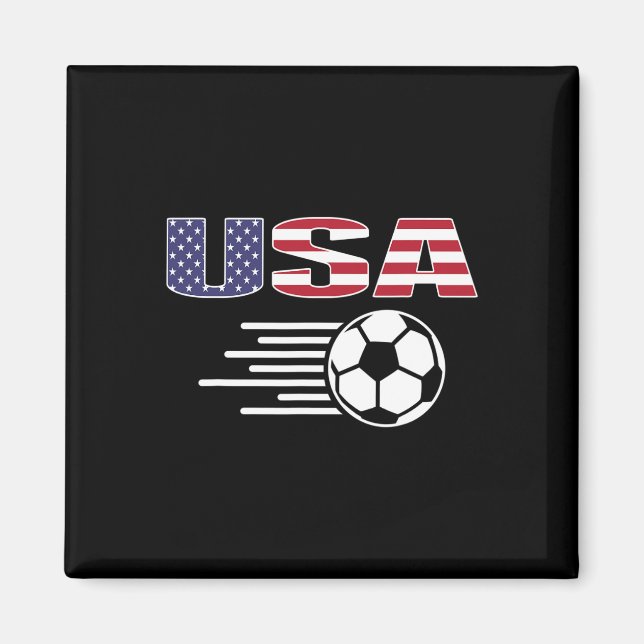 Íman Camisa de Fãs de Futebol Orgulhosos da América - B (Frente)