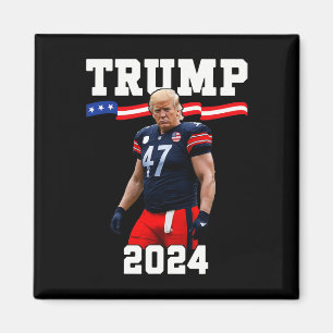 Íman Camisa de Futebol Americano Trump 47 2025 Bandeira