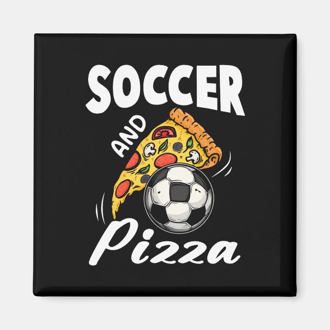 Íman Camisa de Futebol e Pizza Camisa engraçada de aman (Frente)