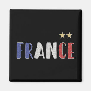 Íman Camisa de Futebol Fã da França Bandeira Francesa