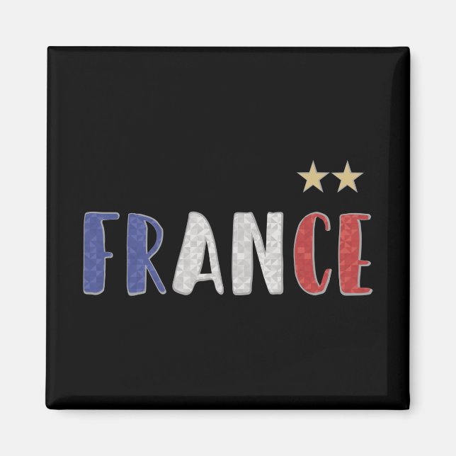Íman Camisa de Futebol Fã da França Bandeira Francesa (Frente)