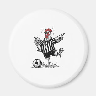 Íman Camisa de Galinha Engraçada de Futebol Gravura Vin