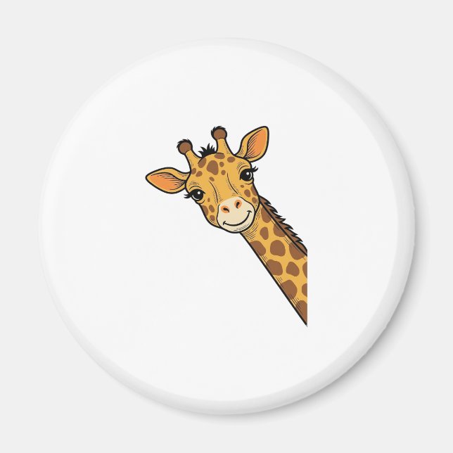 Íman Camisa de Girafa Olhando de Esquina com Desenho de (Frente)