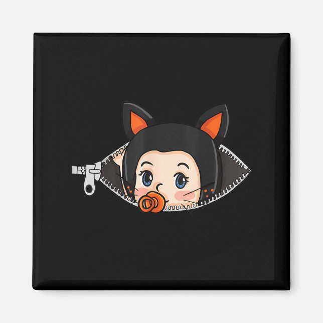 Íman Camisa de Gravidez de Halloween - Bebê com Orelhas (Frente)