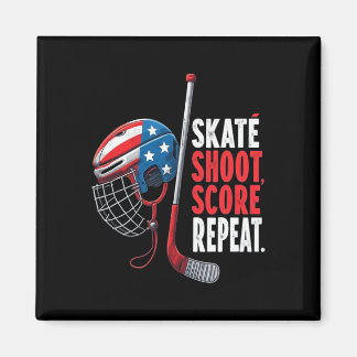 Íman Camisa de Hockey no Gelo Usa Jovens Gelo Meninos H