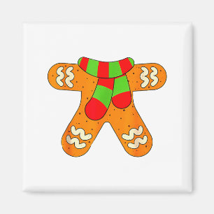 Íman Camisa de Homem de Biscoito de Natal Adulto Crianç