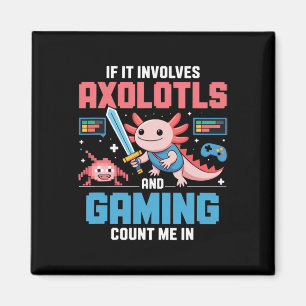 Íman Camisa de jogador de Axolote Kawaii para meninos e