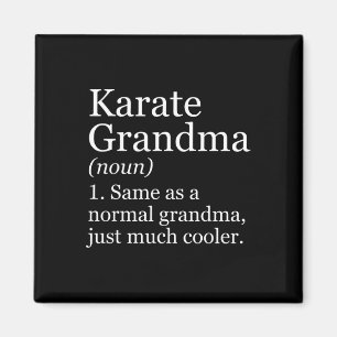 Íman Camisa de Karate engraçada para vovó-mulher Karate