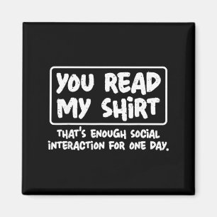 Íman Camisa de Leitura Citação Engraçada de Humor Sarcá