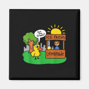 Íman Camisa de limonada fresca gelo pato engraçado tem