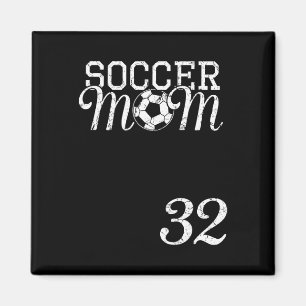 Íman Camisa de Mãe de Futebol Número 32 Jogador Favorit
