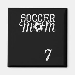 Íman Camisa de Mãe de Futebol Número 7 Jogador Favorito