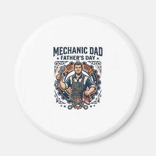 Íman Camisa de Mecânico do Dia do Pai Pai Engraçado Pre