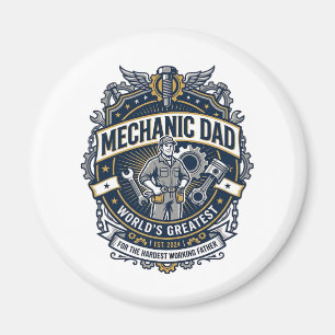 Íman Camisa de Mecânico do Dia do Pai Pai Engraçado Pre