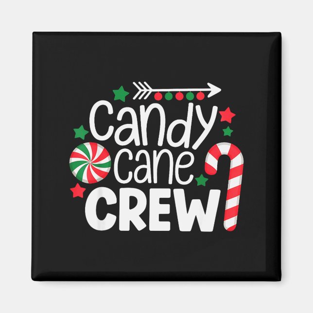 Íman Camisa de Natal Cane Crew para Mulheres Meninas Me (Frente)