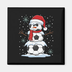 Íman Camisa de Natal de Futebol Engraçada de Papai Noel