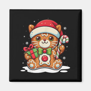 Íman Camisa De Natal De Gengibre De Gato Bonito Para Mu