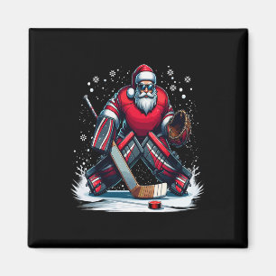 Íman Camisa de Natal Feia do Goleiro de Hóquei do Papai