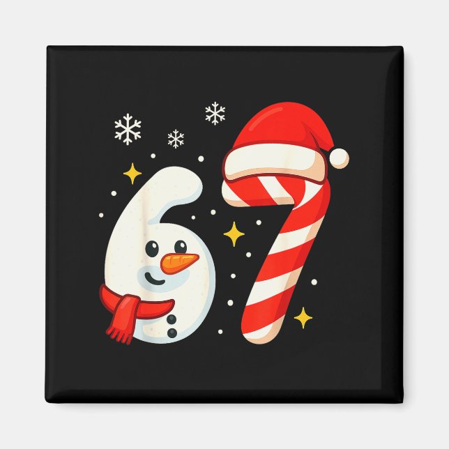 Íman Camisa de Natal Meme 6 7 67 Seis Sete Boneco de Ne (Frente)