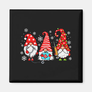 Íman Camisa de Natal para Enfermeira Natal Gnomos Er Rn