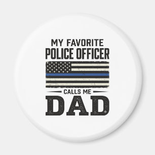 Íman Camisa de Pai Oficial de Polícia Vintage Bandeira