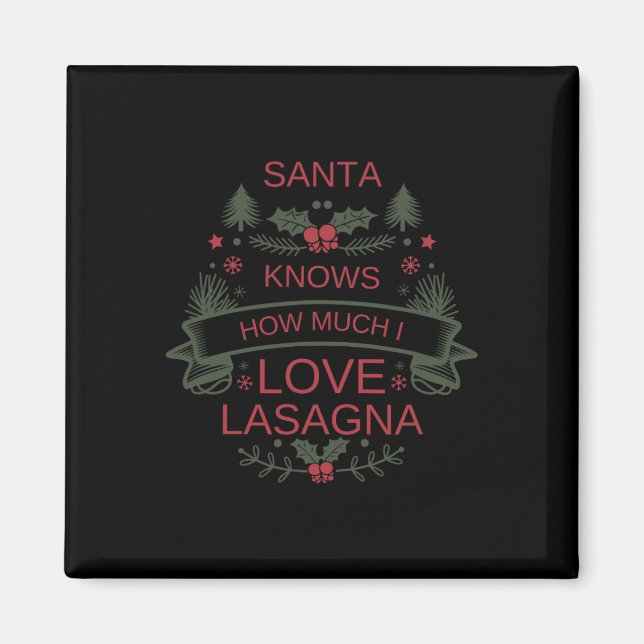 Íman Camisa De Palavras De Natal Para Comida De Confort (Frente)
