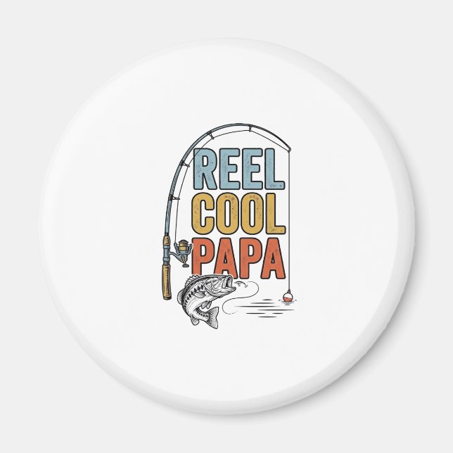 Íman Camisa de Pesca Reel Cool Papa Design_1 (Frente)