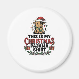 Íman Camisa de pijama de Natal Design de férias de vaca